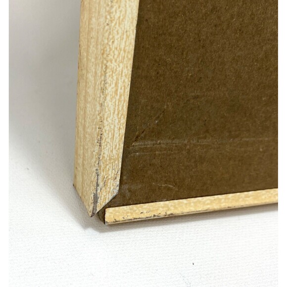 Vintage MCM Metalcraft 3D Picture Art Season Autumn Gold Pastel Woman Cupid Oak - Picture 8 of 14